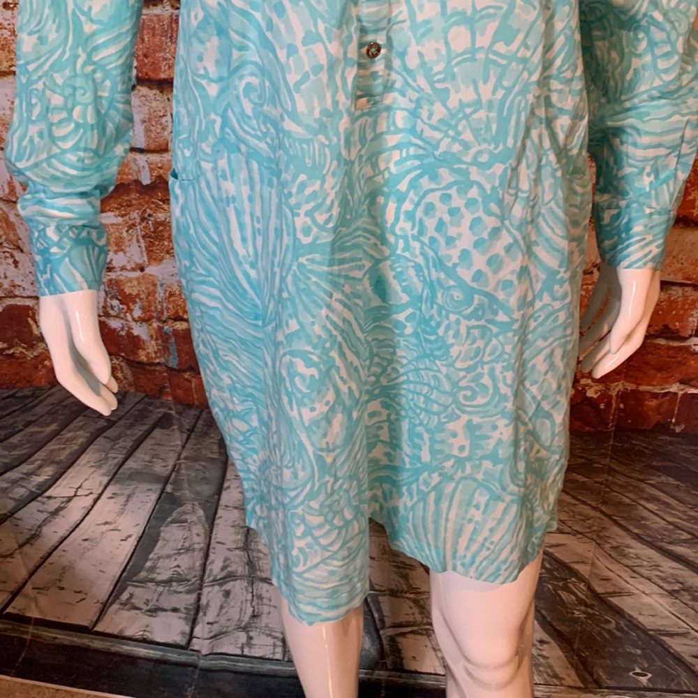 Lilly Pulitzer Sanibel Tunic Dress in Shorely Blue - Picture 4 of 14